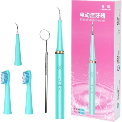 Electric Sonic Dental Scaler Tooth Cleaner Whitening Remover Stain Tartar With Toothbrush Heads Mouth Speculum Grinding Head