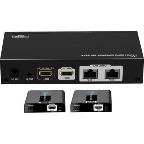 HDMI 2.0 Extender Splitter 1X2 UTP 4K 60Hz HDMI extender over cat5e/6 cable up to 40M 4K HDMI UTP splitter