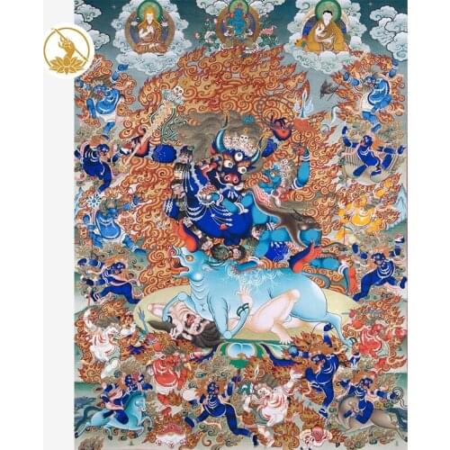 Auspicious Thangka Regong Art Heritage to China once the master hand - key Yama -1512141