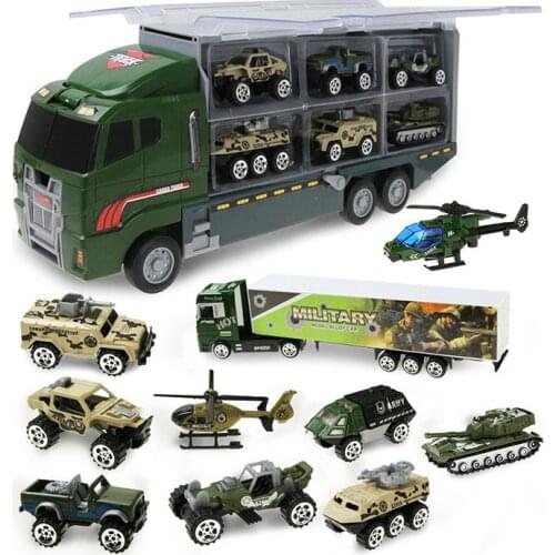 6PCS Big Truck Toy Mini Alloy Diecast Car Model 1:64 Scale Toys Vehicles Carrier Truck Engineering Car Toys For Kids Boys