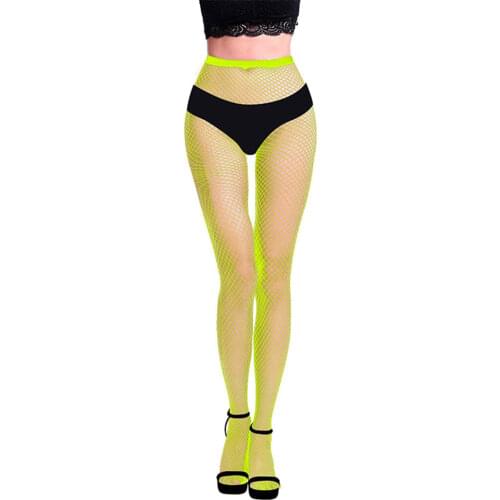 2021 12 Candy Colors Transparent Hollow Out Pantyhose Tights Womens Sexy Mesh Fishnet Stretch Black Stockings Club Party Hosiery