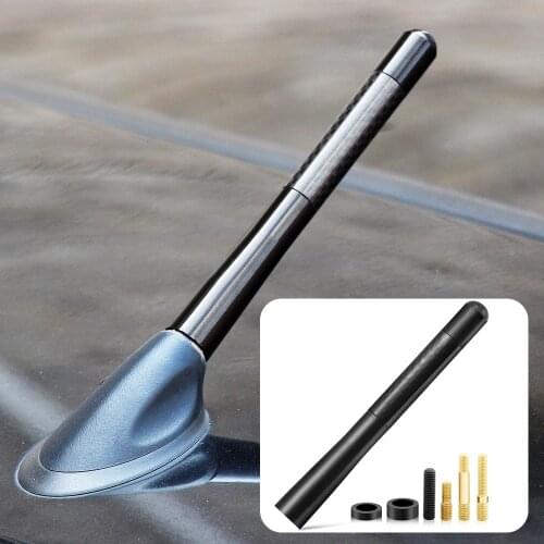 Carbon Fiber Short Radio Antenna Car Styling Accessories for lada niva kalina priora granta largus vaz samara 2110 GAZ Gazelle