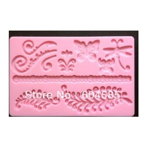 Leafage Butterfly Dragonfly Fondant Mold Silicone mold DIY gumpaste flowers Cake Decorating