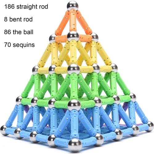 350PCS Funny Magnetic Building Blocks Sticks Set Educational Toy for Kids Children Boys Girls Birthday Christmas Gift