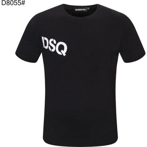 DSQ PHANTOM TURTLE Mens Short Sleeve Logo Series Graphic T-Shirt Men Fashion Print Cotton Tees Breathable Quality Tops D80551