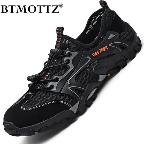 Summer Mesh Men Casual Shoes Water Sneakers Men Outdoor Hiking Shoes Walking Trainers Breathable Slip on Mens Loafers Zapatillas