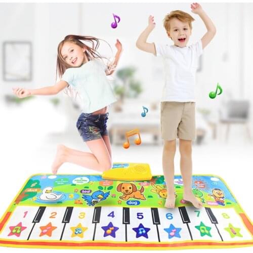 4 Styles Musical Mat with Animal Voice Baby Piano Playing Carpet Music Game Instrument Toys Early Educational Toys for Kids Gift