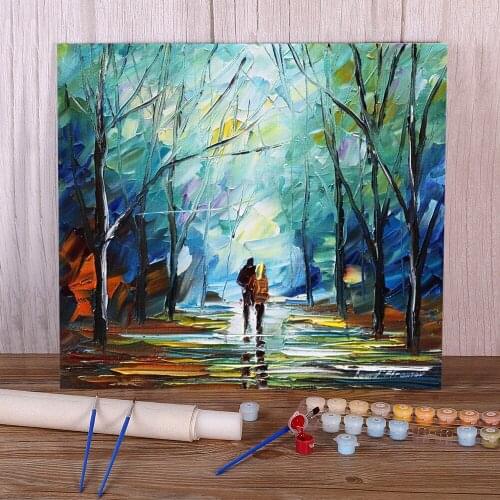 Fresh Love DIY Paint By Numbers Complete Kit Acrylic Paints 50*70 Boards By Numbers Home Decoration Children Drawing