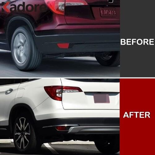 For Honda Pilot SUV 2019 2020 ABS Chrome Front Bumper Corner Cover Trim Garnish Protector Decorative Anti Scratch Moulding