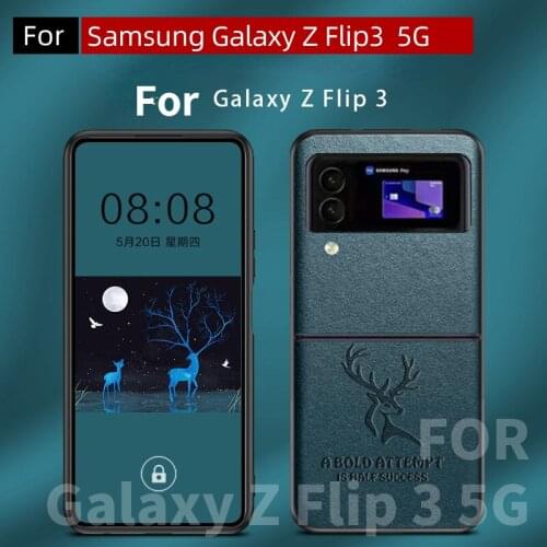 Leather Material New Case For Galaxy Z Flip 3 Case For Galaxy Z Flip3 5G Case
