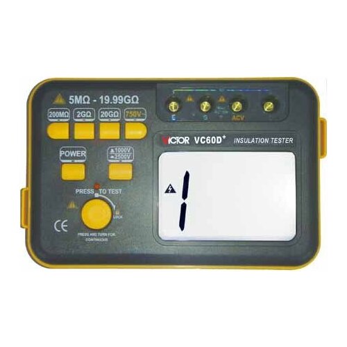 New Type Victor VC60D+ Digital Insulation Tester 1000V 2500V, Megger MegOhm Resistance Meter