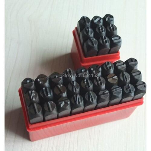 One Set Number Die Letter Steel Stamp Punch 8mm ALPHABET Jewelers Set 0.315"