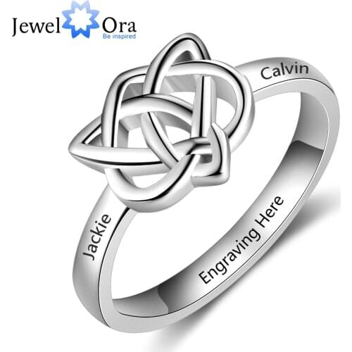 Personalized Jewelry Celtics Knot Custom Engraved Name Ring Vintage Best Friend Ring Anniversary Gift (JewelOra RI103814)