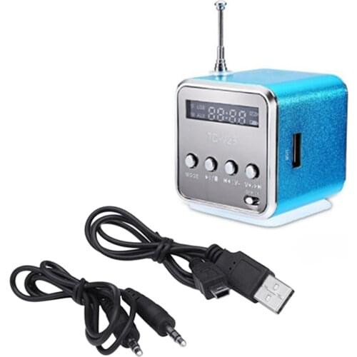 Portable Td-V26 Digital Fm Radio Speaker Mini Fm Radio Receiver With Lcd Stereo Speaker Support Micro Tf Card