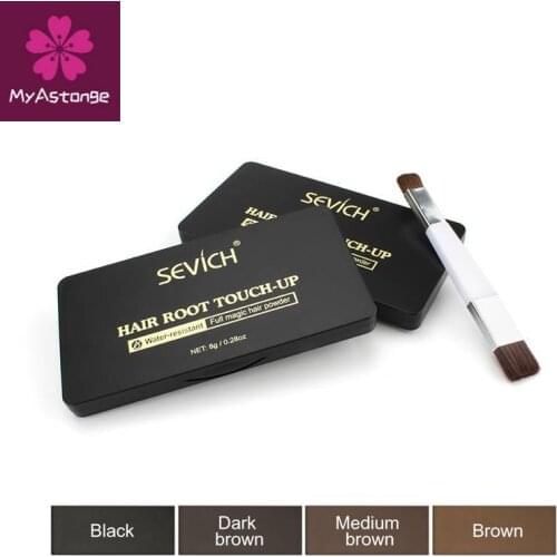 Sevich 8g HAIR ROOT TOUCH-UP Hairline Powder Hair Styling 4 Colors Water-resistant Hair shadow powder for Hair Line Concealer
