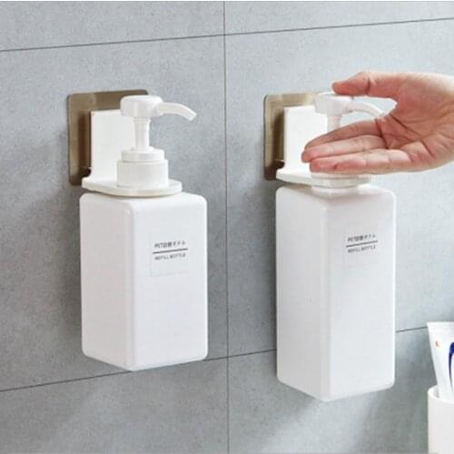 Shower Gel Bottle Rack Hook Self Adhesive Wall Mounted Shampoo Holder Shower Gel Bottle Rack Hanger Liquid Soap Shower Holder