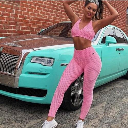 Sports Bra Sleeveless Crop Top Gym Set Yoga Pants Fitness Jogging Suit For Women Leggings Casual Leggins Mujer
