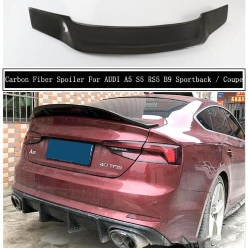 Carbon Fiber Spoiler For AUDI A5 S5 RS5 B9 2017 2018 2019 2020 2021 Wing Lip Spoilers High Quality R Car Accessories