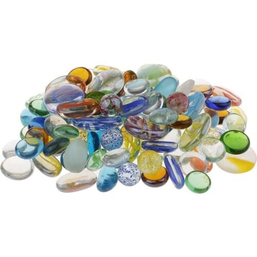 Wholesale 1 Pack Glass Marbles Stone 1.2-2.5 Cm Bulk Garden Home Decoration