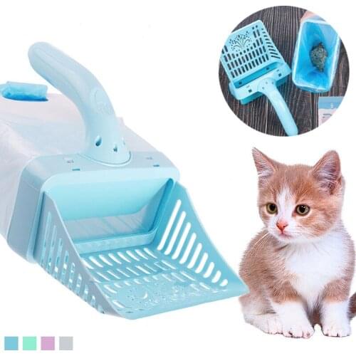 Pet Supplies 4 Color Cat Litter Shovel Dog Cleaning Tool Belt Hook Poop Picking Shovel Garbage Bag Dispenser Puppies Accessories