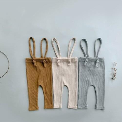 Knitted Baby Romper Suspender Spring Baby Jumpsuit Cotton Autumn Toddler Boys Clothes Overall Infant Girls Playsuit Middle Waist