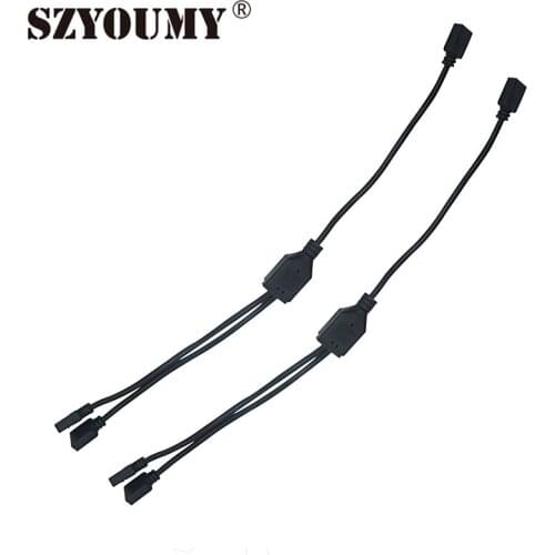 SZYOUMY High Quality 4pin RGB Connector 1 to 2 Splitter female extension wire cable For RGB LED Strip Light DHL Free Shipping