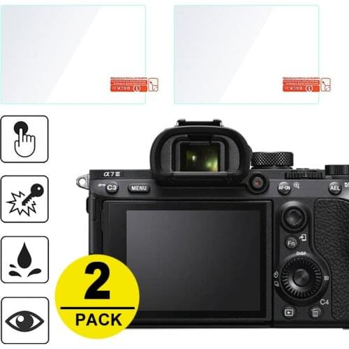2x Tempered Glass Screen Protector for Sony A7 II III A7S A7R IV A99 A9 A6300 A6000 A5000 A6400 RX100 NEX-7/6/5/3N A33 A35 A55