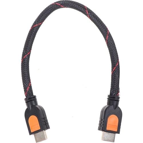 1 Foot short HDMI-compatible Cable for HD TV 3D 1080p One Feet HDMI-compatible 1.4 braided gold