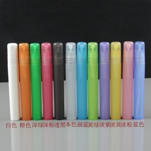 10 colors 10ml mist perfume sprayer bottle can used for perfume atomizer or perfume packaging