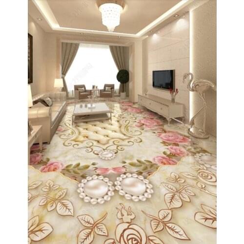 2020 Custom 3D Floor Murals Marble Living Room Bedroom Self-adhesive Floor Decor Mural PVC Wallpaper For Living Room wall