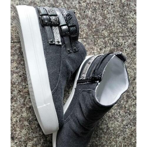 2020 ladies ankle boots denim boots autumn flat shoes women sneakers casual zipper fashion womens shoes plus size