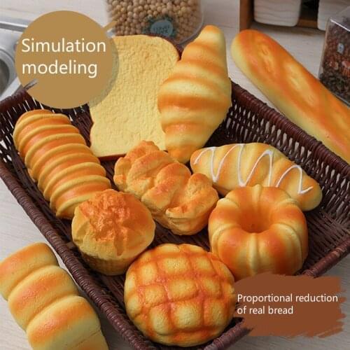 2021 Squishy Food Creative Simulation Bread Toast Donuts Slow Rising Squeeze Stress Relief Toys Spoof Tease People Desktop