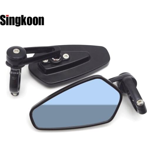 22mm Universal Motorcycle Mirror Handlebar Ends Rearview Side Mirrors Retro FOR benelli tnt 300 Kawasaki z1000sx z750 versys 650