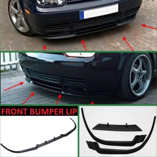 For VW Volkswagen Golf MK4 GTI CUPRA Front Bumper Lip Universal 3pcs Diffuser Black Bumper Lip Spoiler Body Kit Tuning Protector