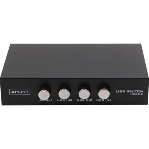 4 Ports USB2.0 Sharing Device Switch Switcher Adapter Box For PC Scanner Printer U4LD