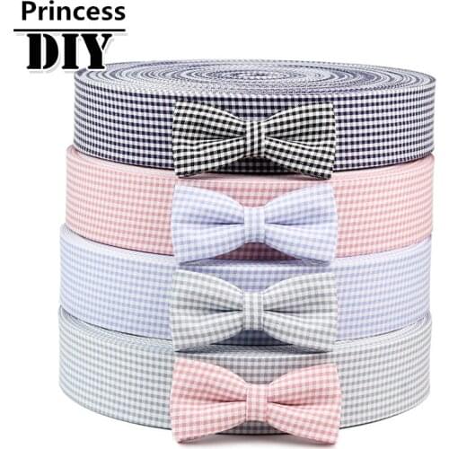 5Meter/Lot 10 25 40mm Classica Plaid Small Check Ribbon Tape Polyetser Cotton Fabric Cloth Layering DIY Webbing Hair Bow Materia
