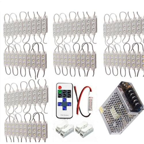 600pcs 5050 LED Module 3leds Injection Waterproof for sign letter storefront white+ RF Controller +Power supply 600W