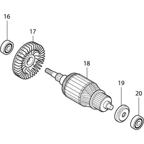 AC220-240V MAKITA 518634-0 Rotor Motor Armature for DA4000LR DA4000 Rotor