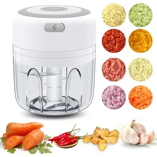Wireless USB Charging Electric Mini Garlic Crusher Press Blender Grinder Garlic Chopper