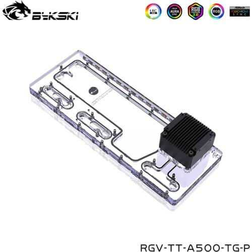 Bykski Water Tank For Thermaltake A500 TG Computer Case ,RGB Reservoir, Distro Plate ,RGV-TT-A500-TG-P