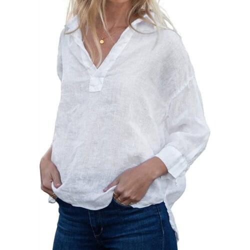 CHAMSGEND Linen Blouses