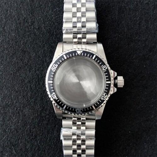 For NH35 Stainless Steel Retro Case + Watchband Strap 39.5mm Watch Case for NH36 Mechanical Movement