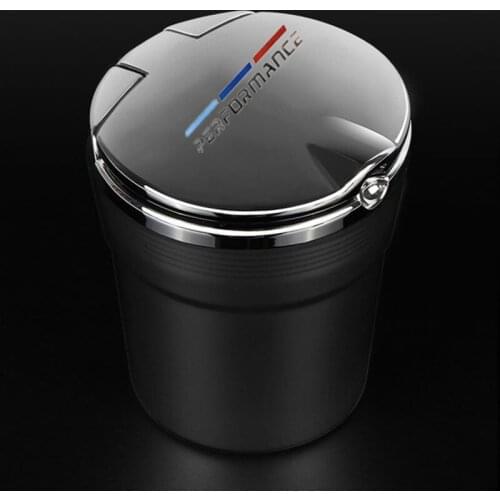 For BMW M Emblem E46 E36 E34 F10 E90 F30 E60 F30 E53 E30 E92 E87 Car Ashtray with LED Light Luxury Car Smokeless Cup Holder