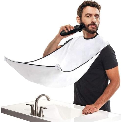 New Male Beard Shaving Apron Care Clean Hair Adult Bibs Shaver Holder Bathroom Organizer Gift for Man