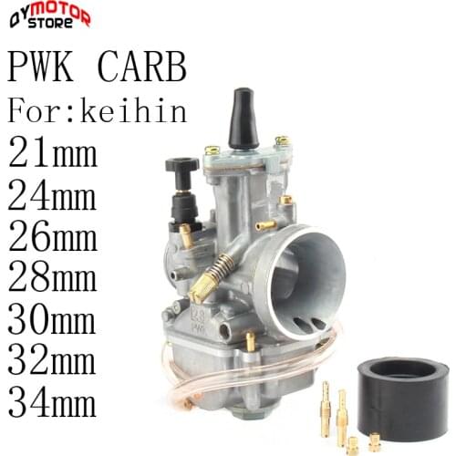 PWK 21 24 26 28 30 32 34mm Carburetor For OKO Keihi Koso Scooter JOG DIO KR150 RTL250 CR80 CR85R CR125 NSR50 NSR80 DT100 125 175