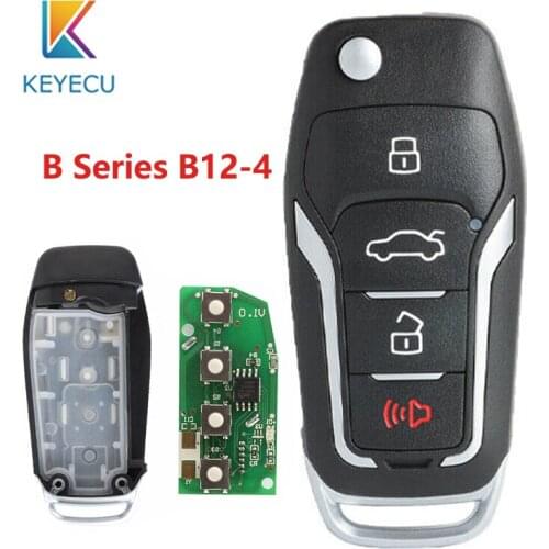 KEYECU KEYDIY B Series B12-4 Universal Remote Control Car Key 4 Button for KD900 KD900+ URG200 KD-X2 Key Programmer
