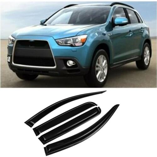 For Mitsubishi ASX 2010-2019 Car Door Window Visor Wind Rain Smoke Guard Deflector Vent Shade Rain Cap Cover Trim Rain Eyebrow