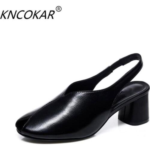 KNCOKAR 2018 The new summer ladies are stylish and comfortable, easy and easy to wear with fish-mouth sandals