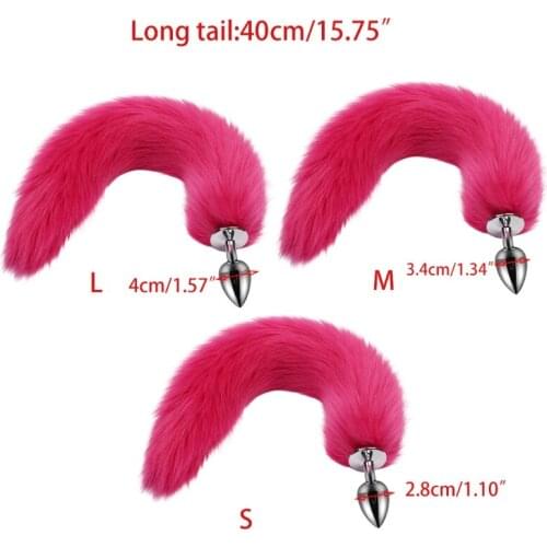 Metal Butt Plug Artificial Tail Exercise Cosplay Training Sex Toys for Women Couple Adult Games