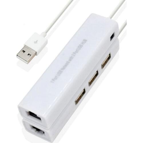 MICRO USB Ethernet Adapter USB Hub to RJ45 Lan Network Card for Mac iOS Windows 98SE/2000/ME/XP/Vista/7 with 3 Port USB 2.0 HUB